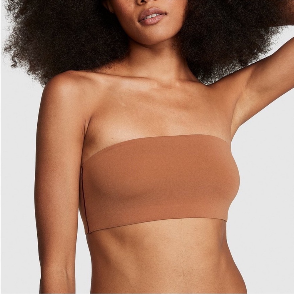PINK Victoria's Secret Seamless Bandeau in Tan